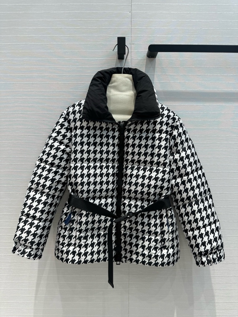 Dior Stand Collar Down Jacket with Houndstooth Oblique Jacquard