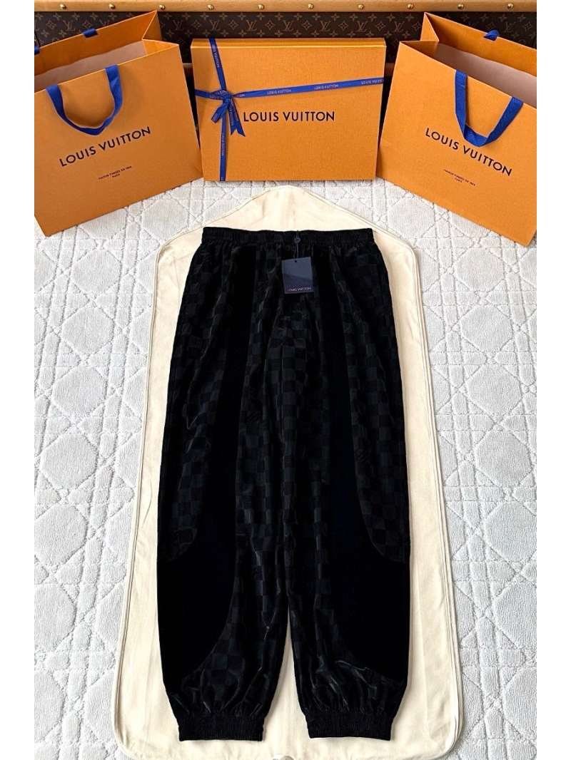 Louis Vuitton LV 2025SS Sleek Checkered Pants Black