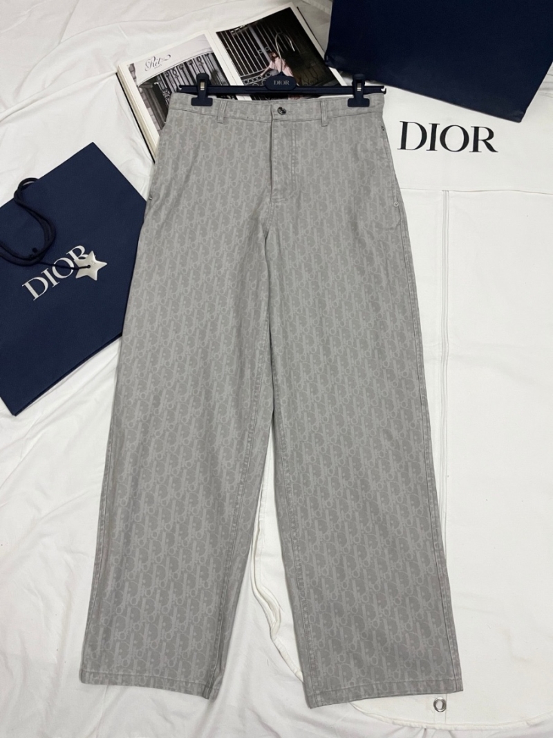 Dior Yarn-Dyed Wax Print Trousers