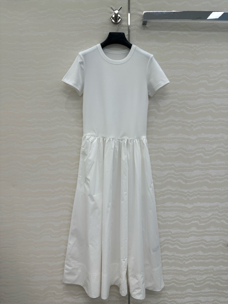 Ralph Lauren Exclusive Summer Preppy Cotton Poplin Paneled Maxi Dress White