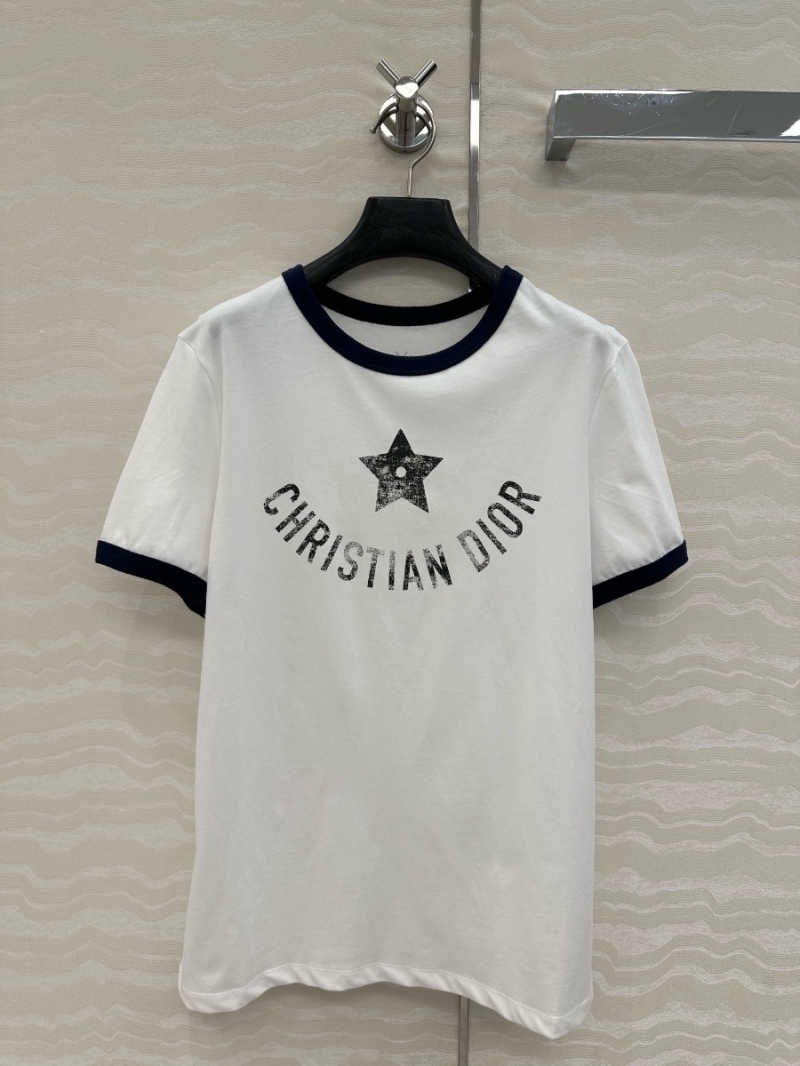 Dior MissDior Summer Lucky Star Cotton Lettering T-Shirt black