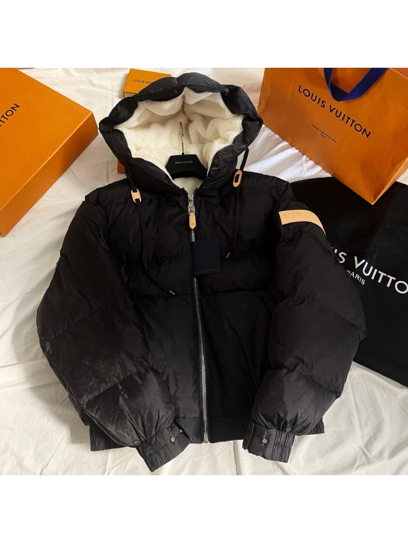 Louis Vuitton LV Monogram Fleece-Lined Padded Jacket