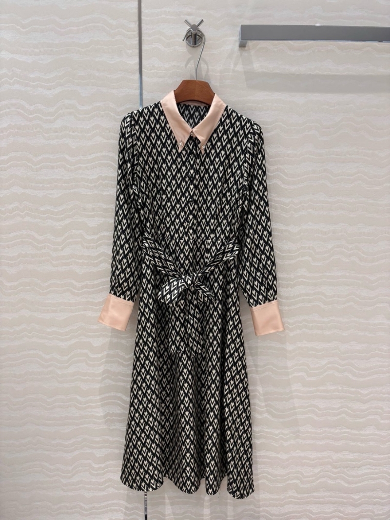 Valentino 25s Spring/Summer Geometric Print Silk Dress