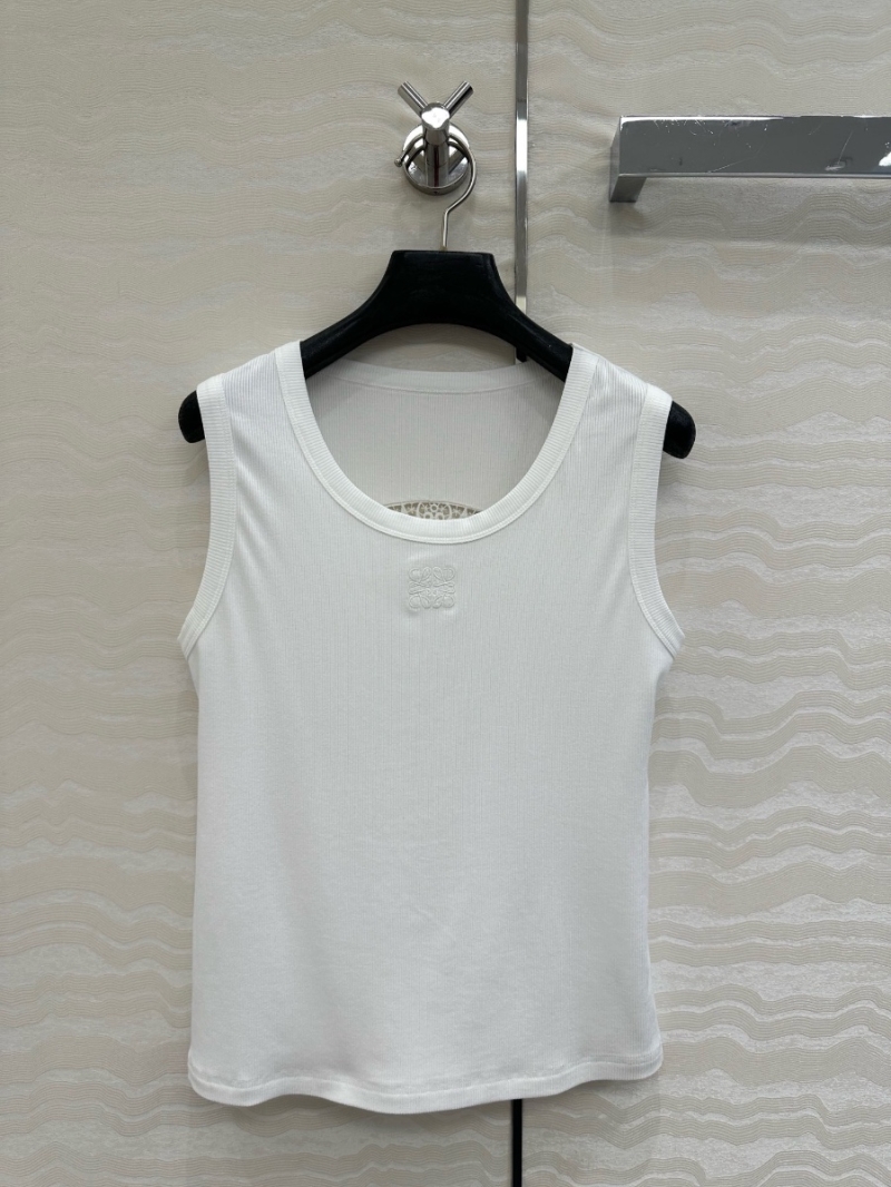 Loewe Paula’s Exclusive Limited-Edition Sunflower Lace Back Modal Ribbed Tank Top white