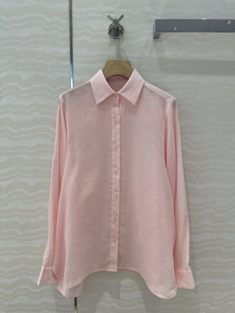 Zimmerman Exclusive Limited-Edition 100% Linen Pink Crystal Button Shirt