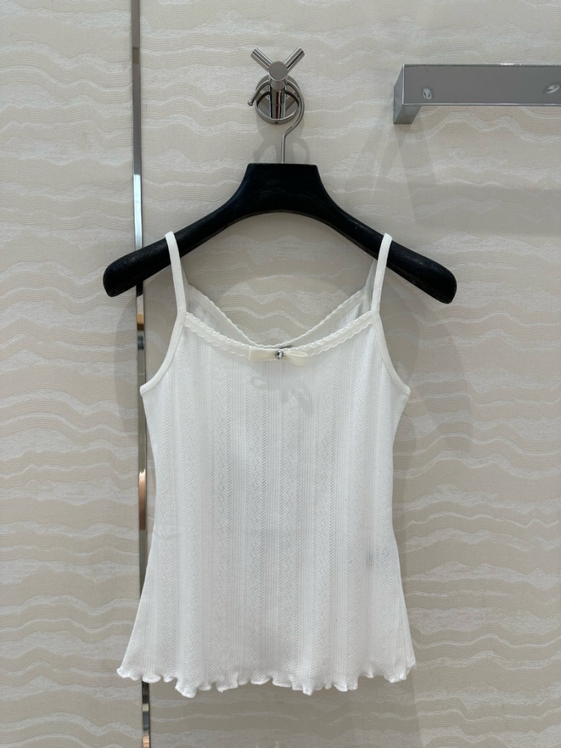 Chanel Coco Hollow-Out Pure Cotton Camisole