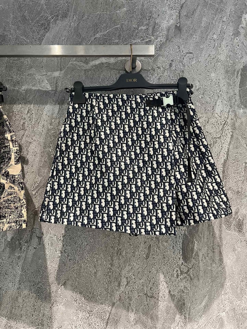 DIOR Spring Oblique Jacquard Blue Print Shorts