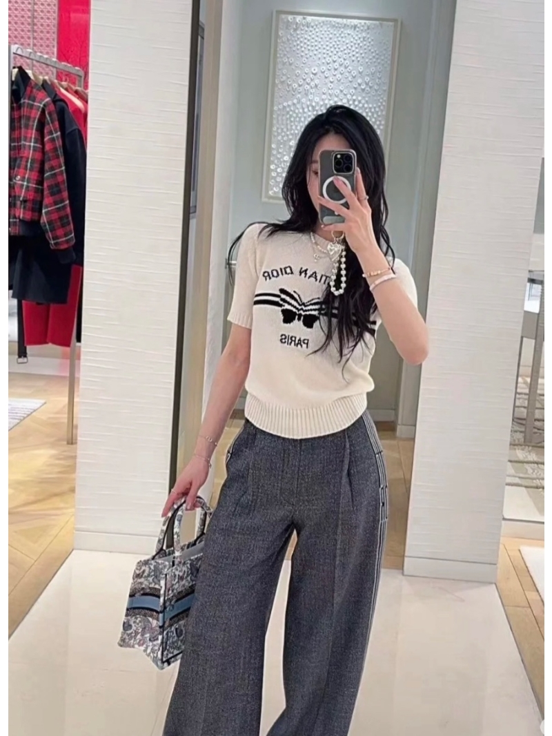 Dior '25 Early Spring Butterfly Cashmere Knit Top
