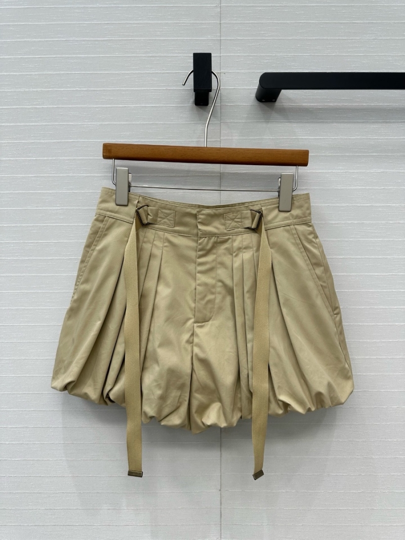 Chloe Exclusive 25SS Webbing Balloon Shorts Beige