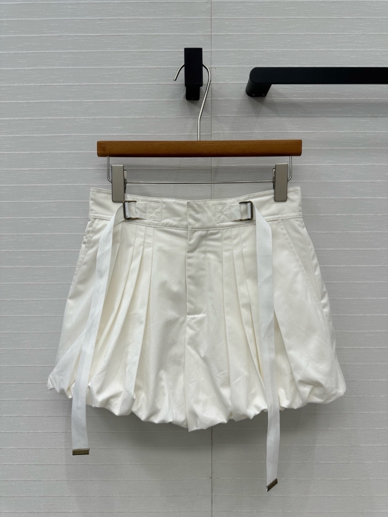 Chloe Exclusive 25SS Webbing Balloon Shorts white