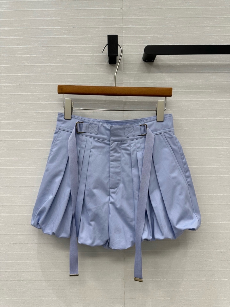 Chloe Exclusive 25SS Webbing Balloon Shorts blue