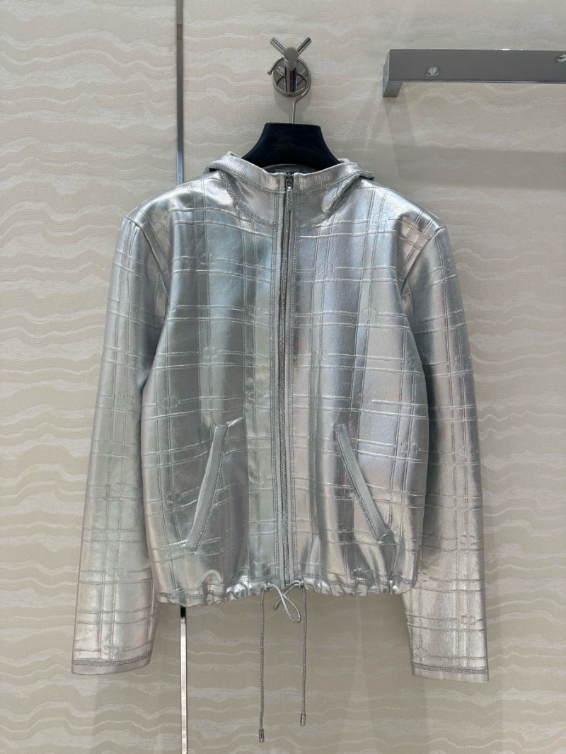 Chanel Coco Girl Metallic Coated Hooded Jacket Limited Edition – 2025 New Collection