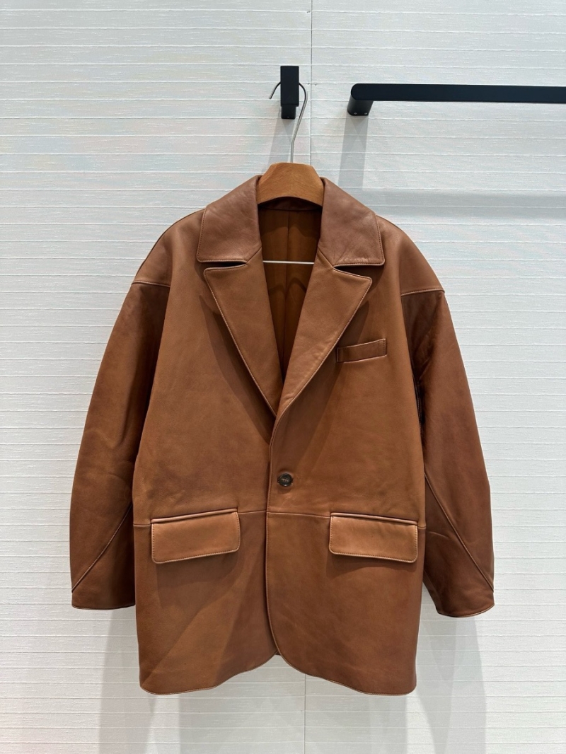 YSL Saint Laurent Vintage Brown Leather Jacket Limited Edition