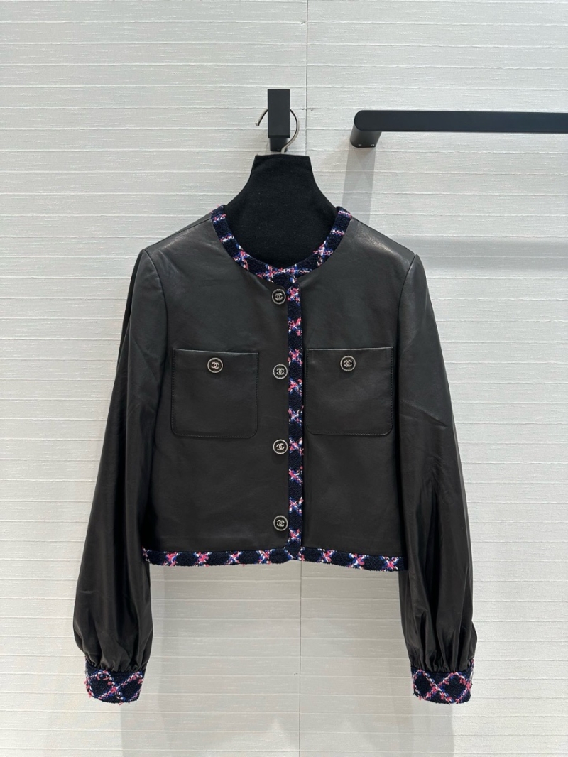 Chanel Limited Edition Lantern Sleeve Sheepskin Leather Jacket