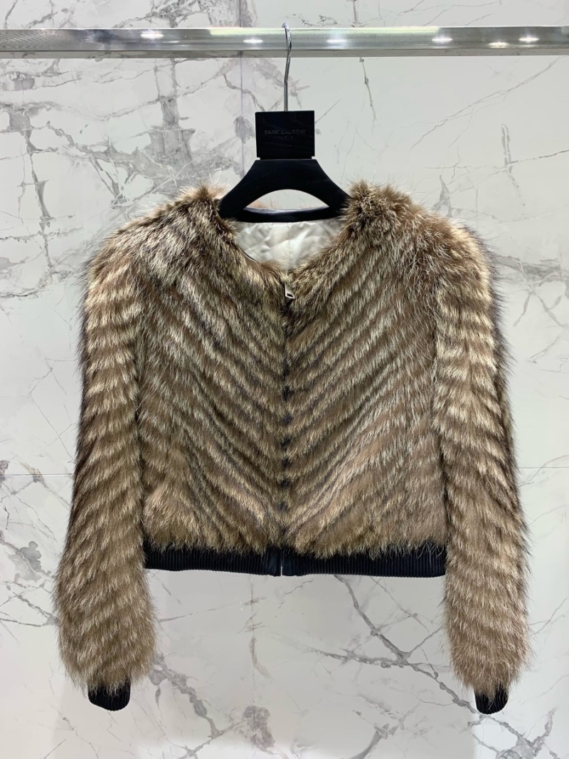 SAINT LAURENT YSL Limited Edition Luxe Fox Fur Short Jacket 2