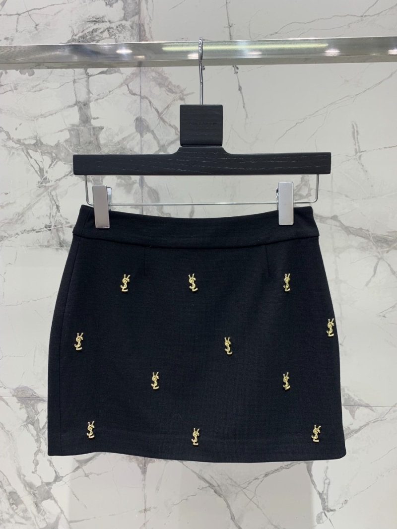 SAINT LAURENT Classic Serpent Chain A-Line Skirt