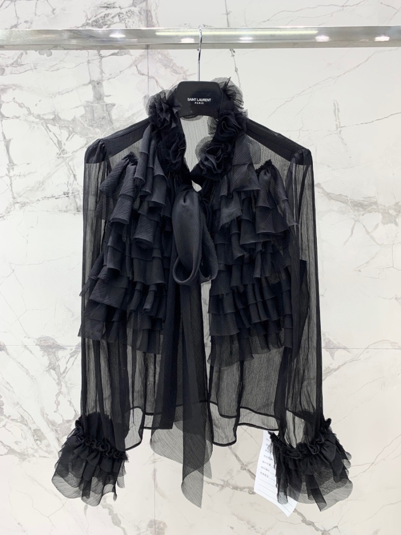 SAINT LAURENT 2024 Spring Collection Elegant Floral Shirt