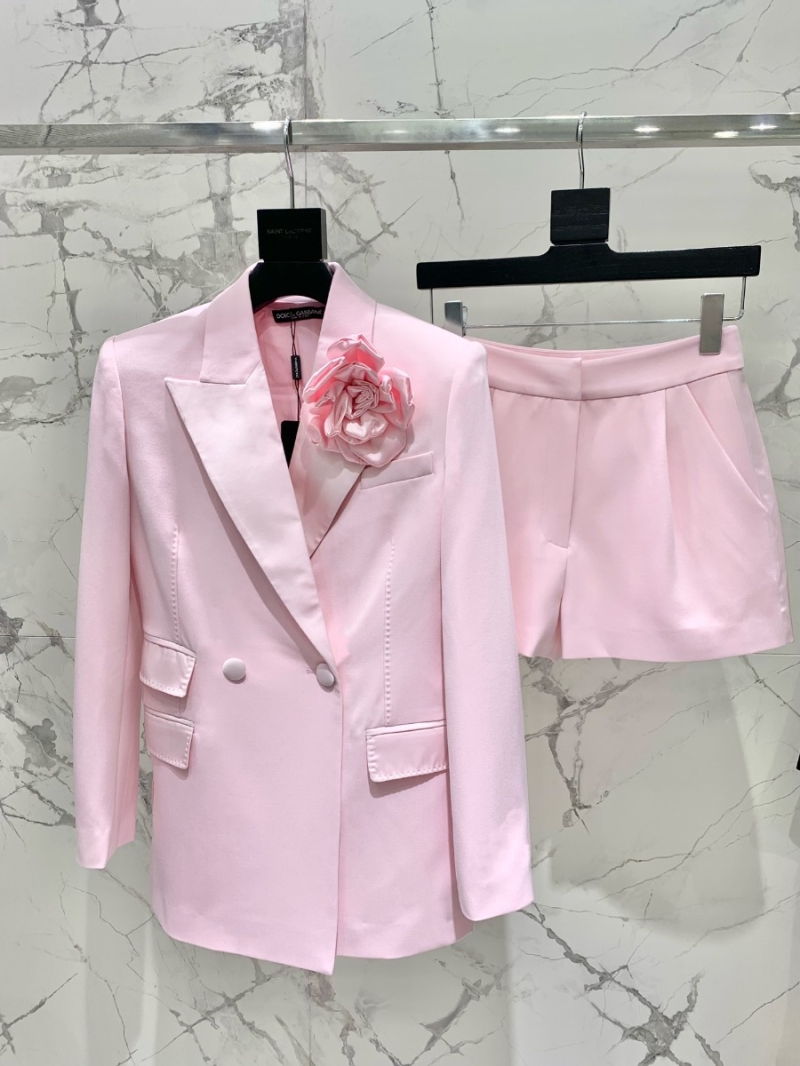 Dolce & Gabbana D&G Floral Beaded Blazer Pink