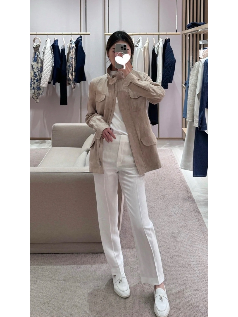 Loro Piana 2025 Early Spring Linen Traveler Jacket Beige