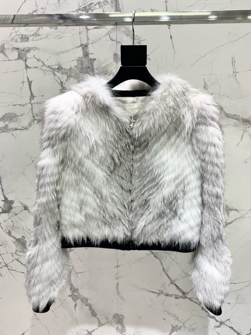 SAINT LAURENT YSL Limited Edition Luxe Fox Fur Short Jacket