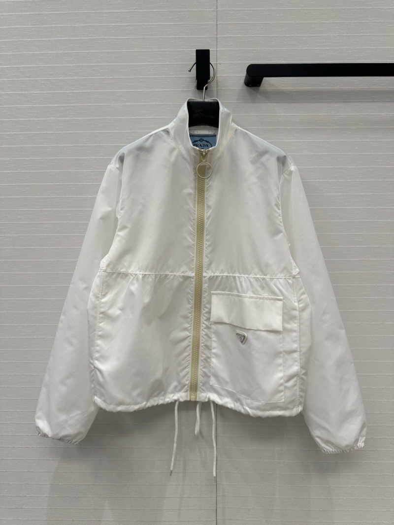 Prada Capsule Re-Nylon Zip Jacket White
