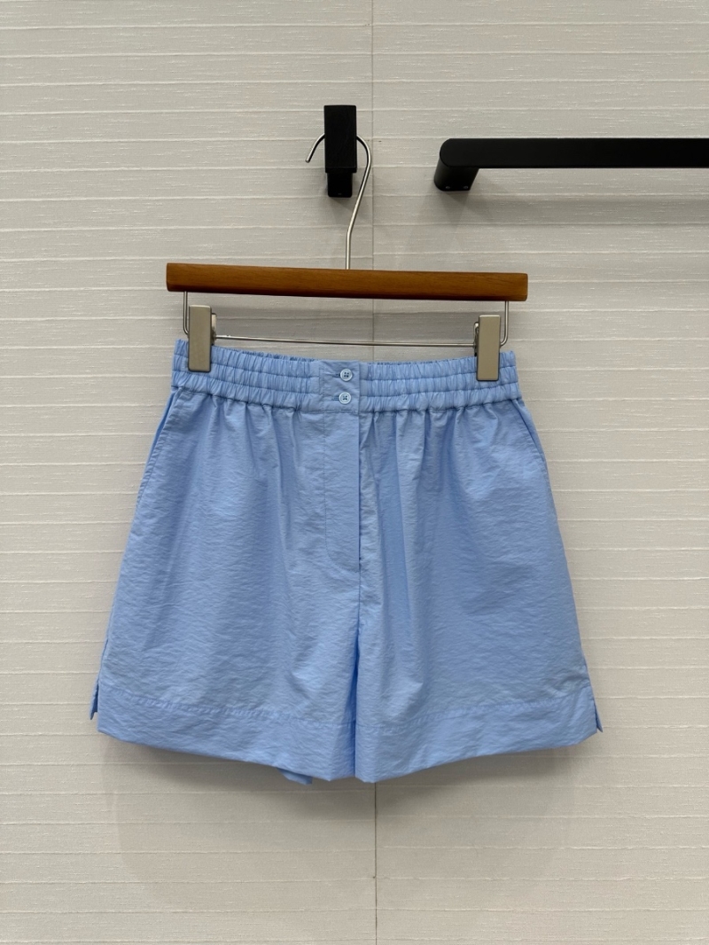 Loewe Paula’s Ibiza Lightweight Textured Cotton Embroidered Shorts blue