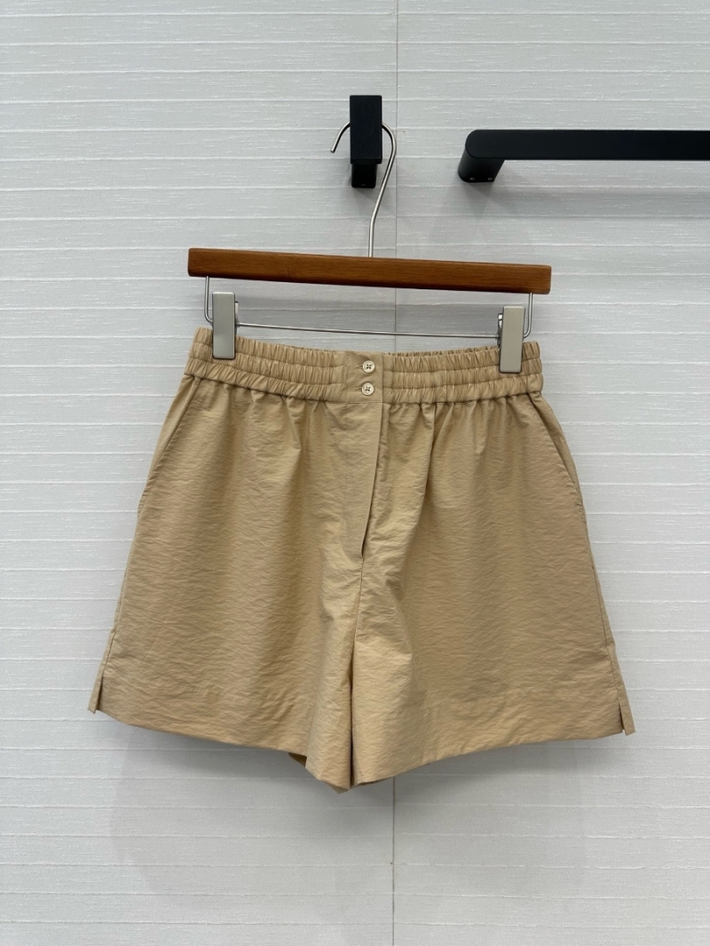 Loewe Paula’s Ibiza Lightweight Textured Cotton Embroidered Shorts beige