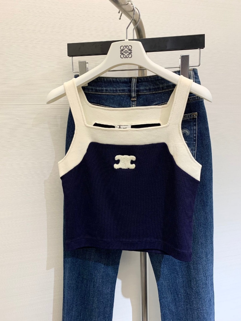 Celine Fall 2024 Colorblock Knit Tank Top