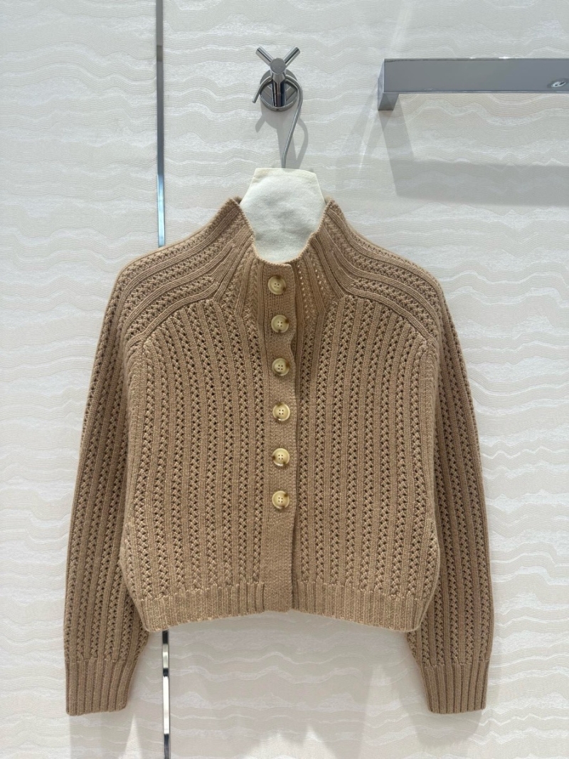 Max Mara Reversible Front Back Cashmere Sweater Beige