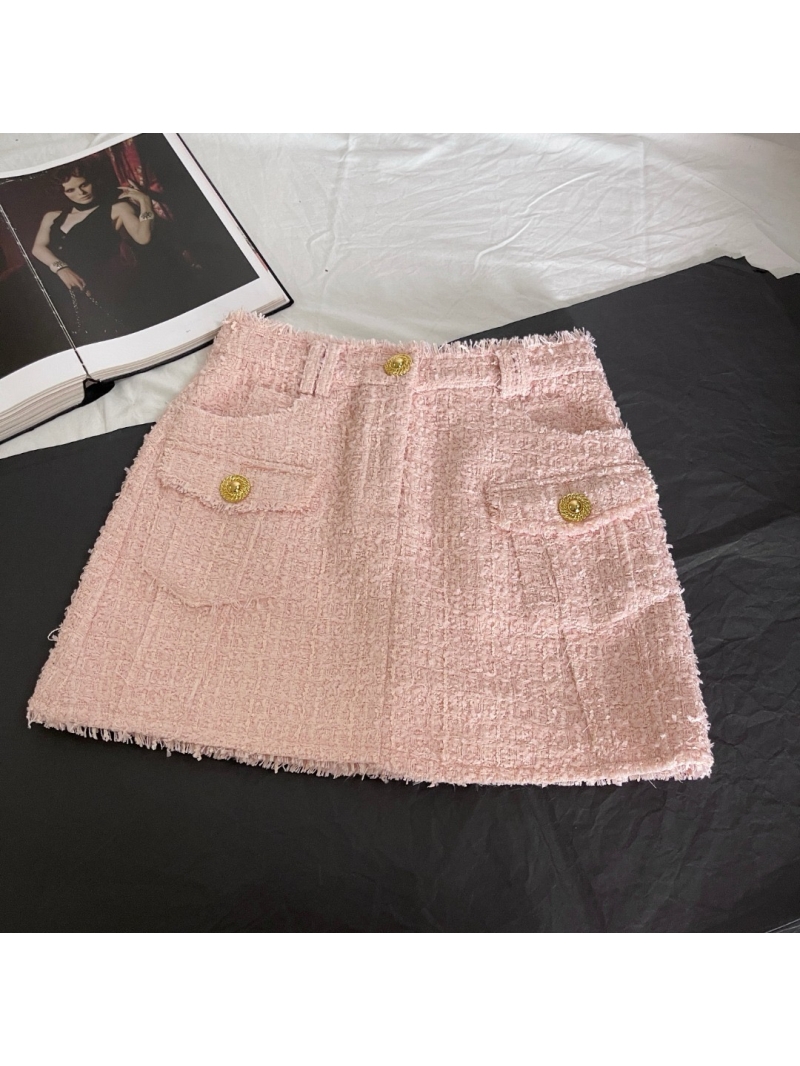 Balmain Tweed Mini Skirt – Signature Parisian Elegance