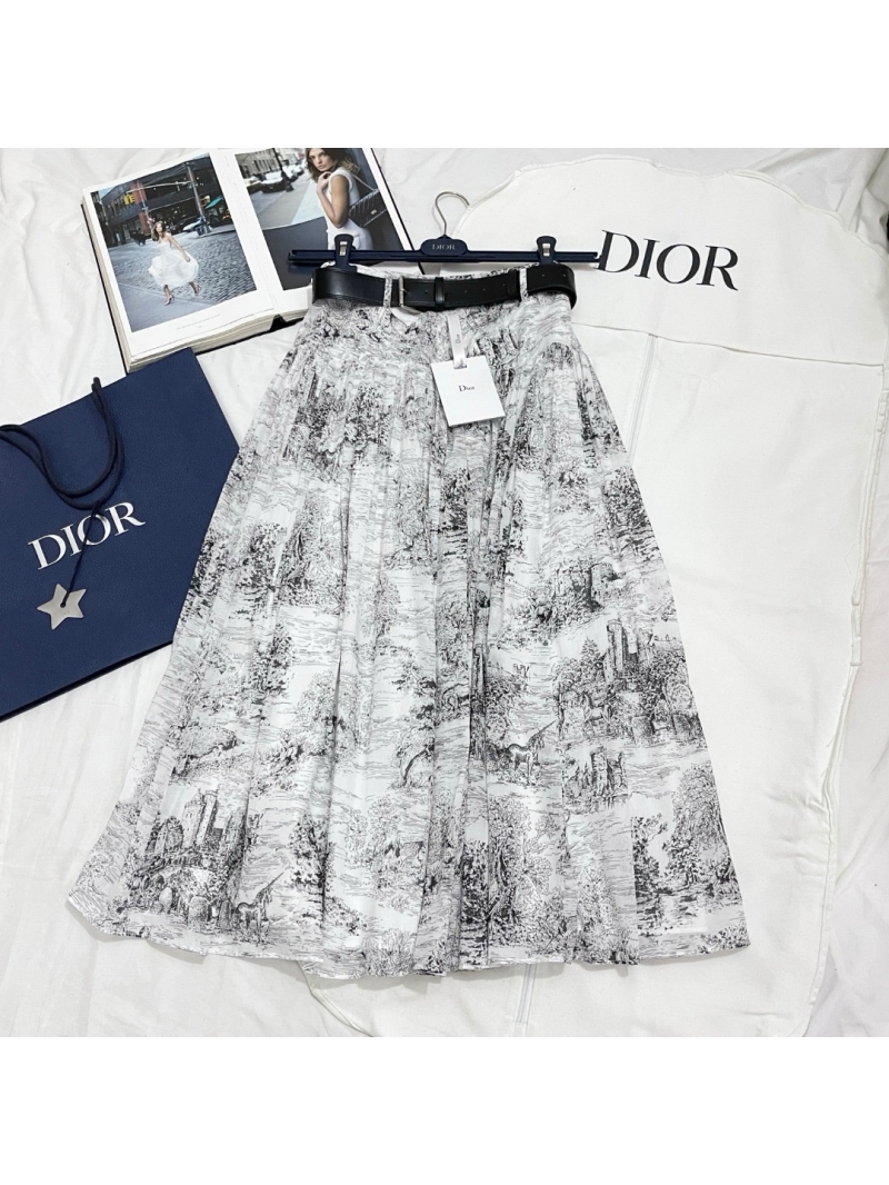 Dior 2025 Cruise Romantic Toile de Jouy Midi Skirt