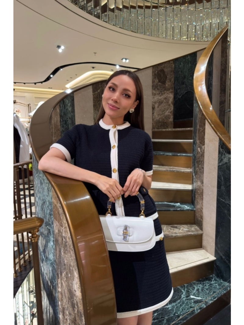 Gucci 25SS Fine Cotton Cardigan with Crest Buttons