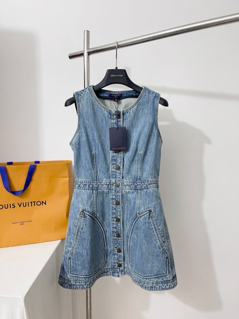Exclusive Limited Edition Louis Vuitton Spring/Summer Denim Button-Front Dress