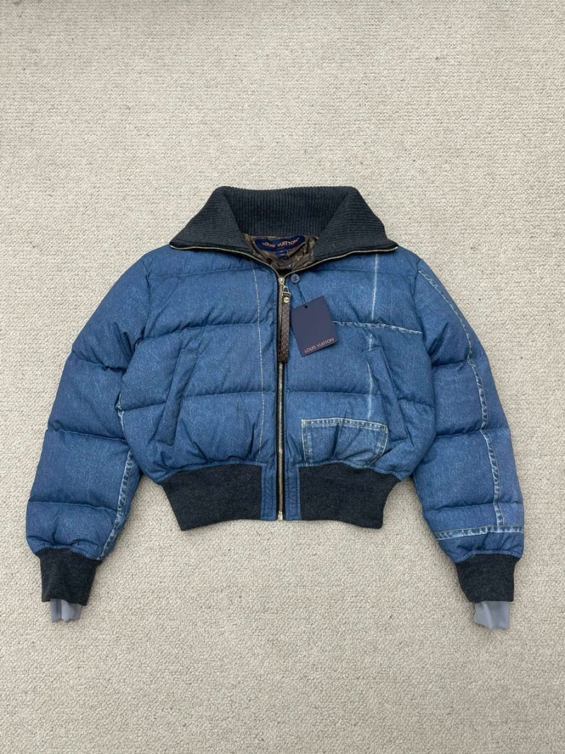 Louis Vuitton FW24 Ski Collection Denim Puffer Jacket