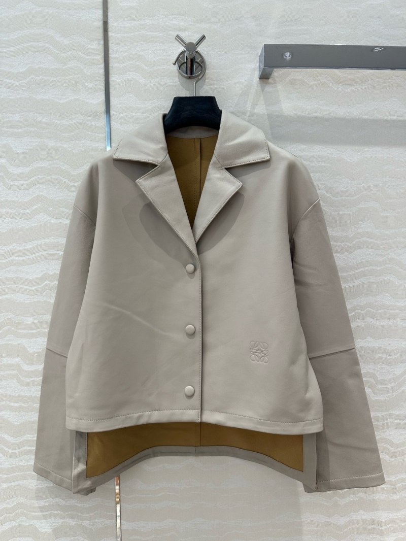 Loewe Minimalist Shearling Craft Lambskin Jacket Beige Limited Edition