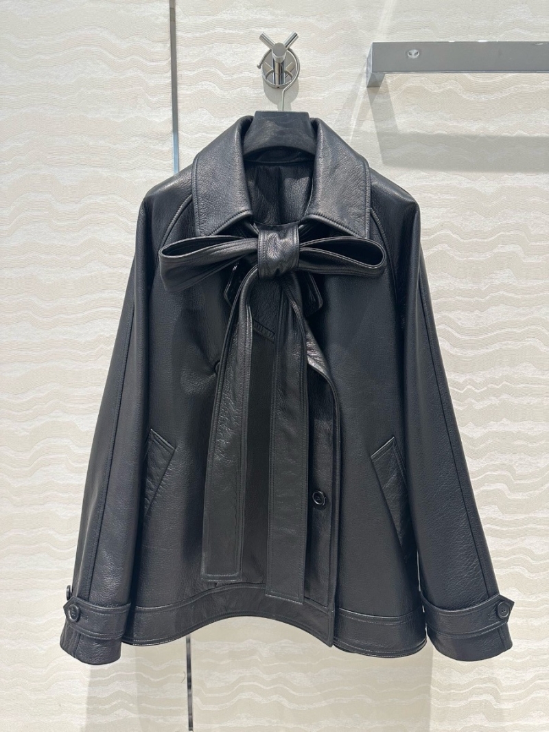 Loewe 24 Autumn Winter Limited Edition Vintage Style Modern Lambskin Leather Jacket