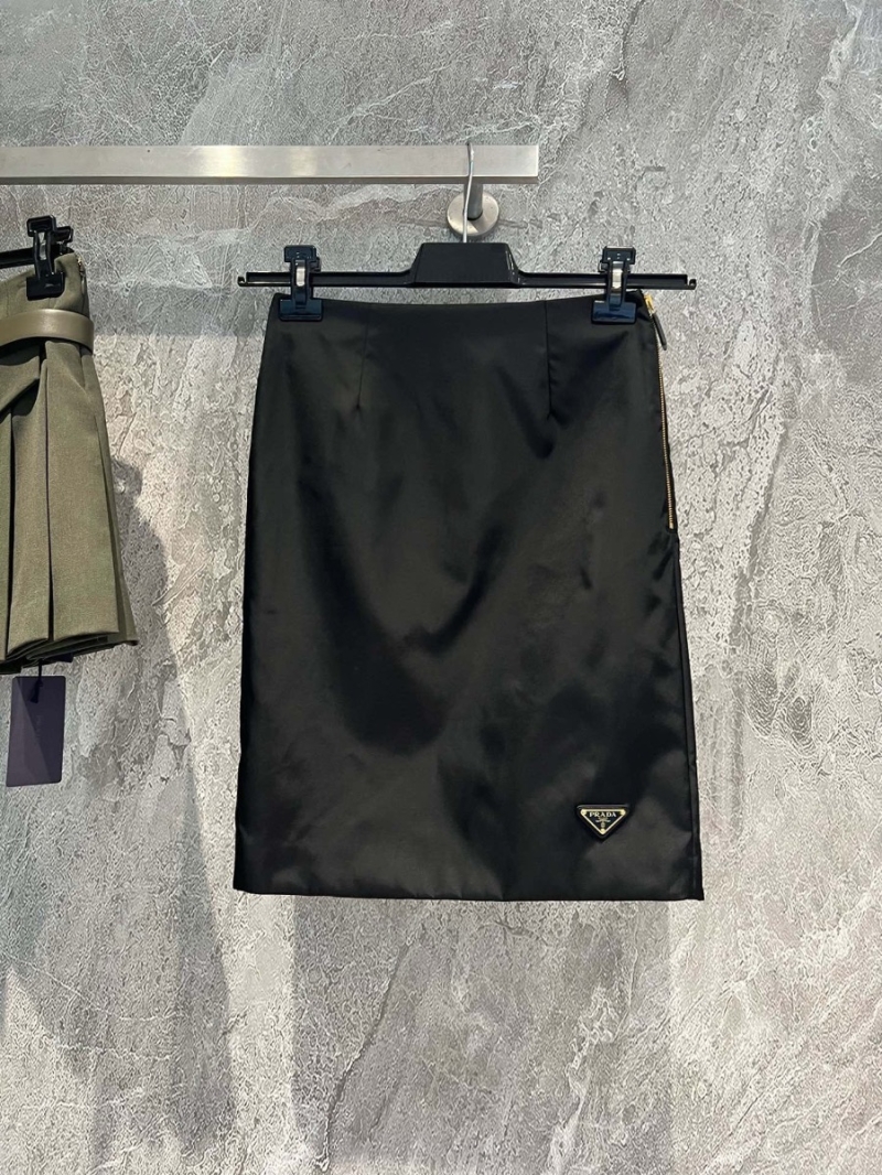 Prada Party Holiday Gold Zipper Skirt