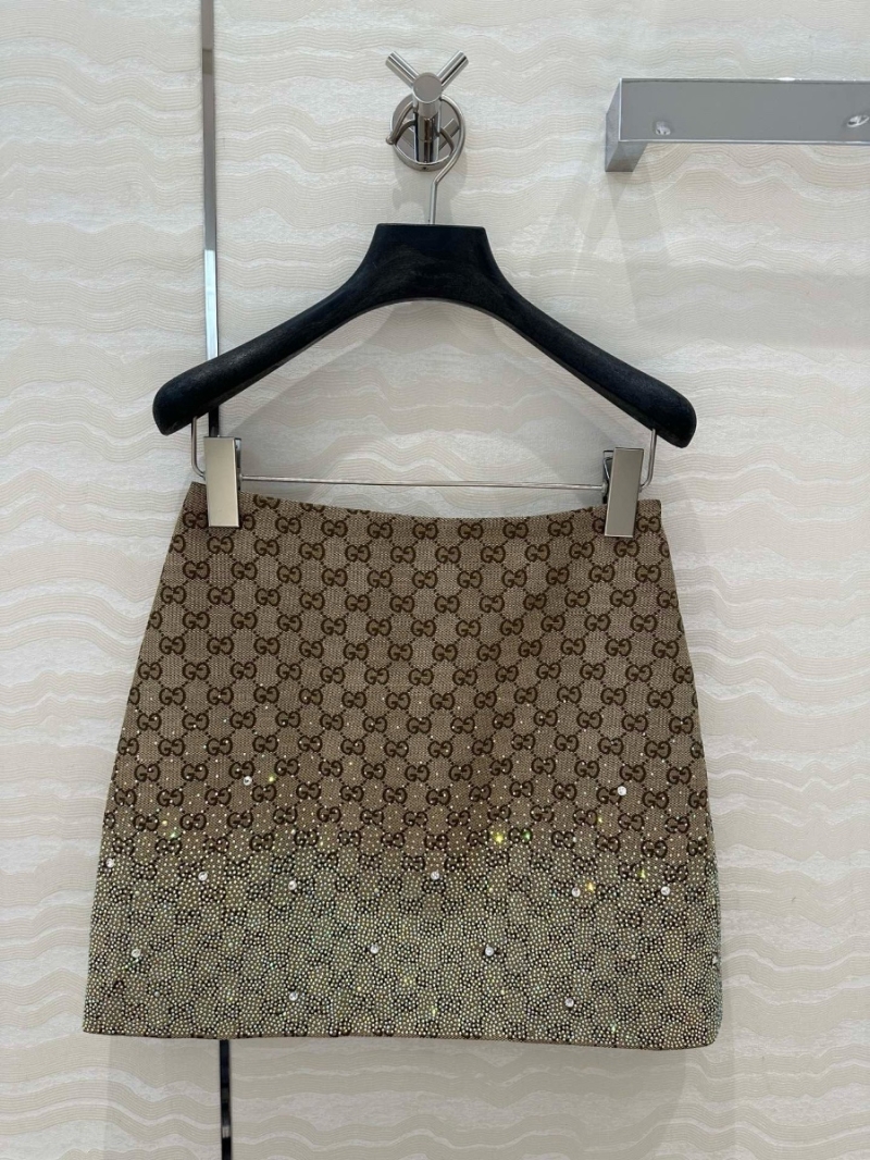 Gucci GG Crystal Embellished Mini Skirt