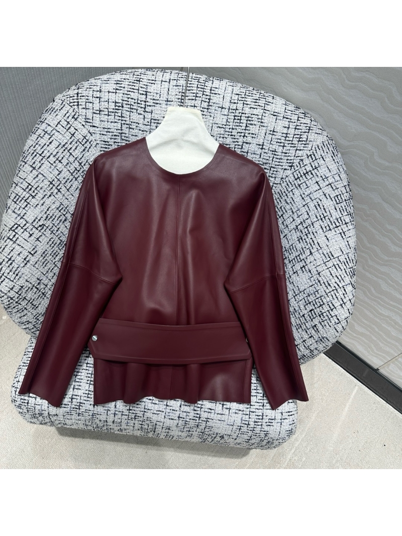 Celine Exclusive Vintage Genuine Lambskin Leather Top Angora Red