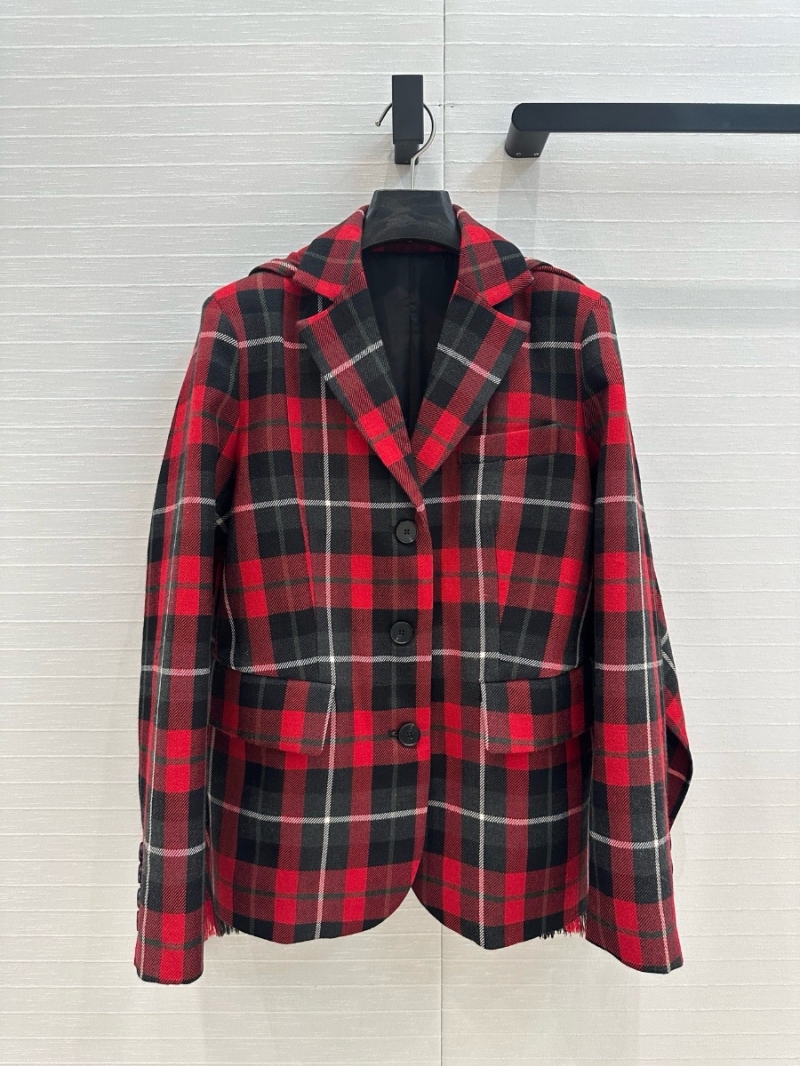 Dior 2025 Early Spring Plaid Scarf Blazer - Elegant Versatility