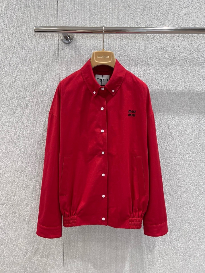 Miu Miu Exclusive Spring Summer Embroidered Stand Collar Jacket