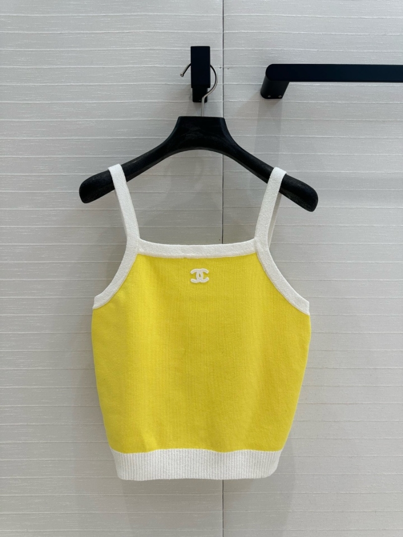 Chanel Yellow Wool Knit Camisole - 2025 Collection