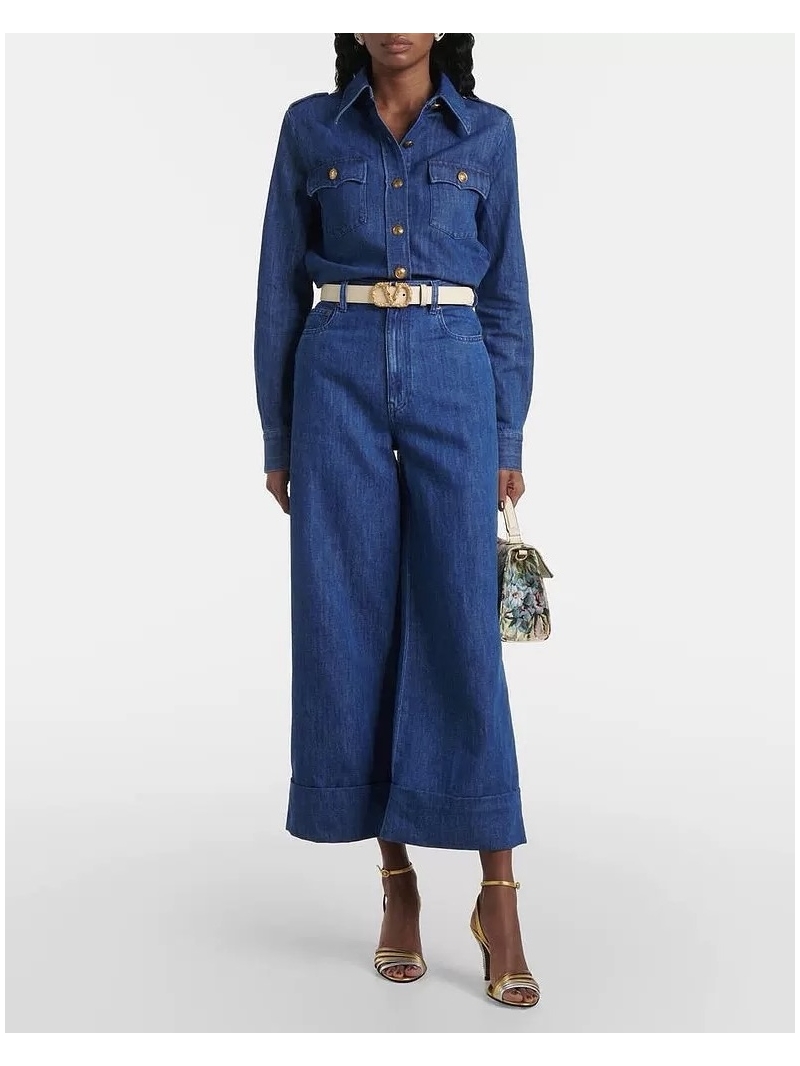 Valentino Early Spring Denim Shirt - Washed Blue Elegance