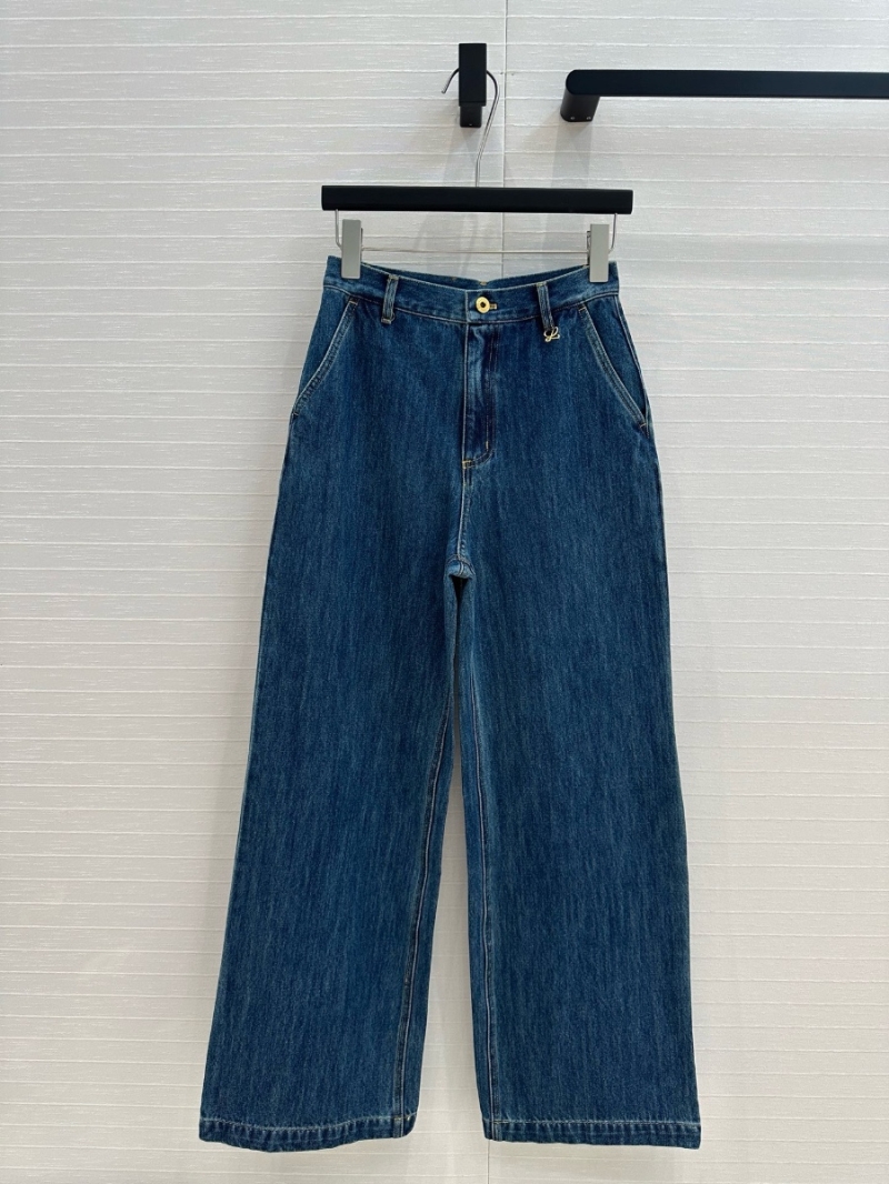 Loewe Washed Denim Straight-Leg Jeans - Timeless High-Waisted Style