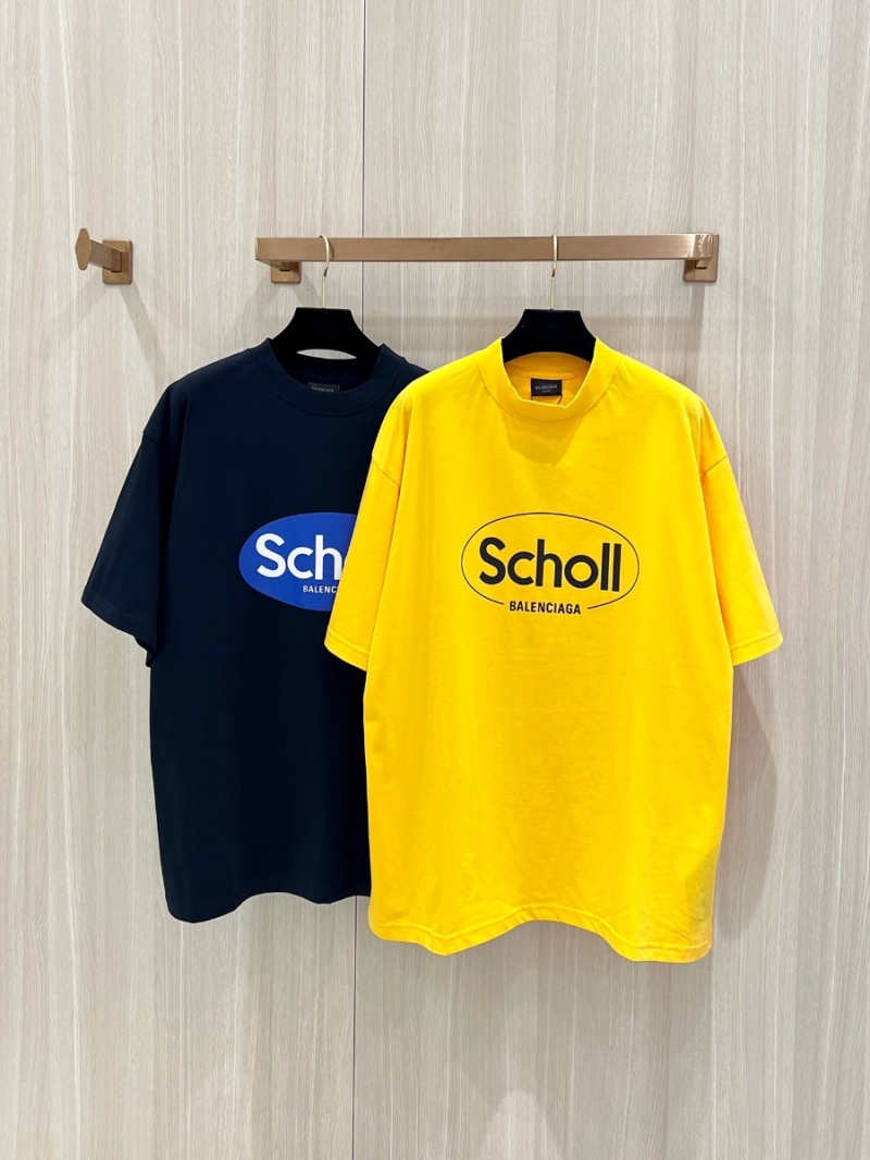 Balenciaga Refresh Series Artistic Printed T-Shirt Multi-Pattern yellow