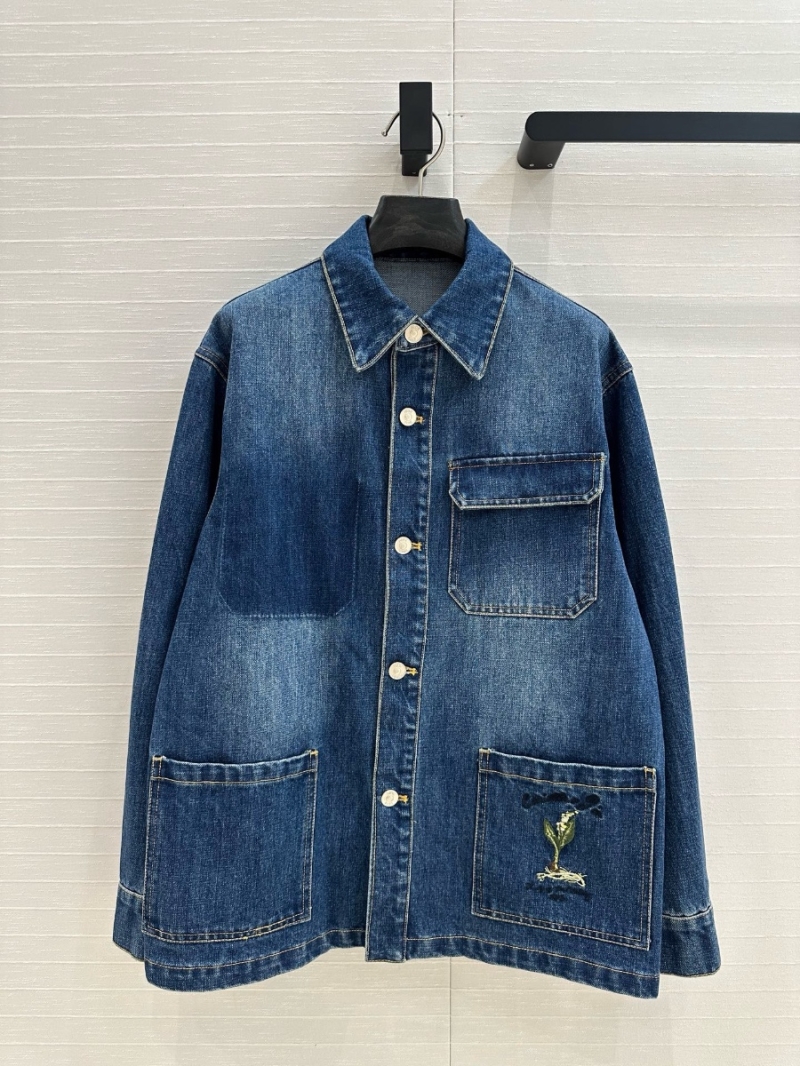 Dior Early Spring Lily of the Valley Embroidered Denim Jacket