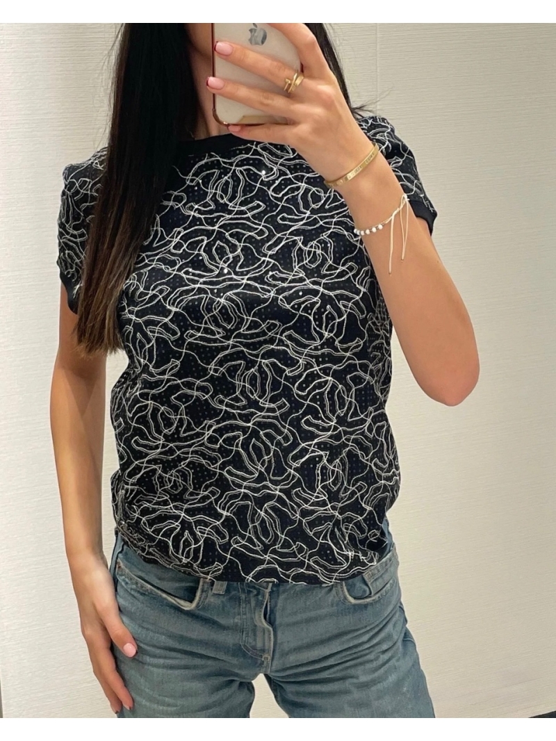 Chanel Camellia Embroidered T-Shirt - Spring 2025