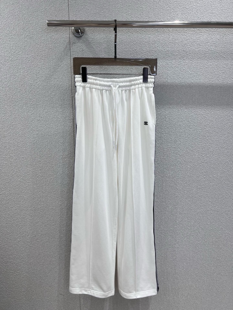 Celine Exclusive Triumph Arch Embroidery College Style Elastic Waist Pants