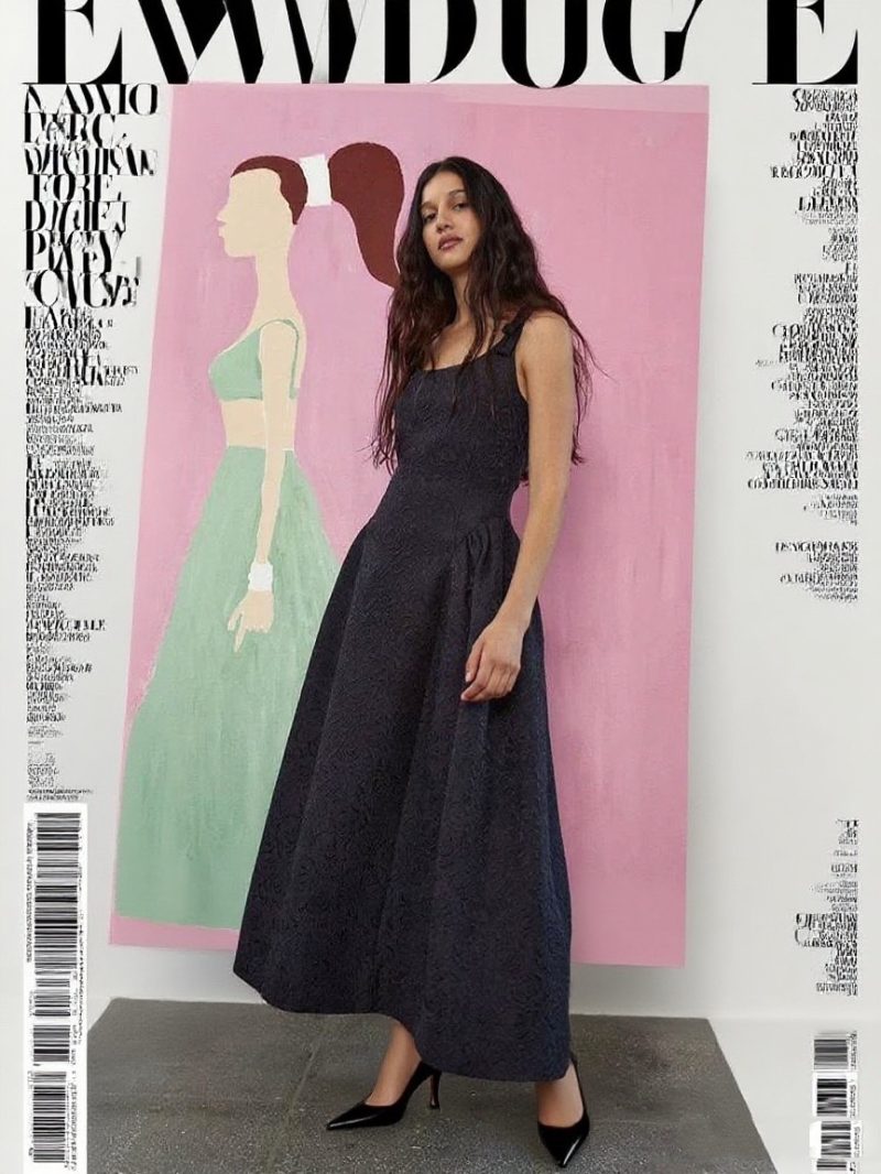 Dior Early Spring Floral Strap Dress with Bow Accents - Luxe 3D Tailoring for Timeless Elegance