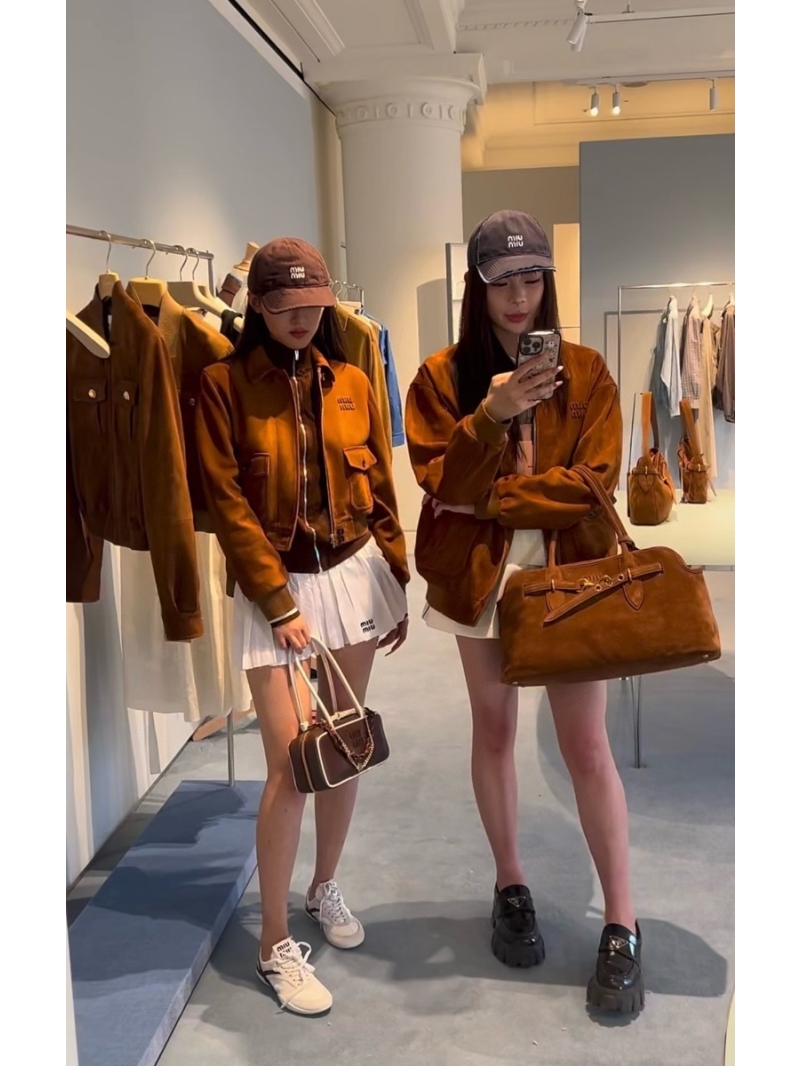 Miu Miu Exclusive Luxe Suede Leather Long Jacket in Caramel - Sweet & Edgy Fall Essential